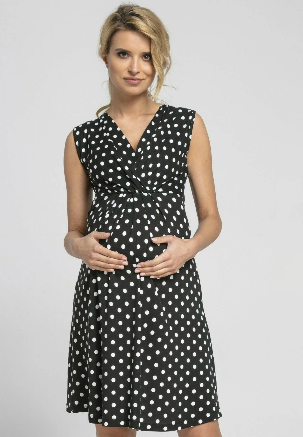 Happy Mama Jurk - Black With Large White Dots 3 Happy Mama Jurk - Black With Large White Dots