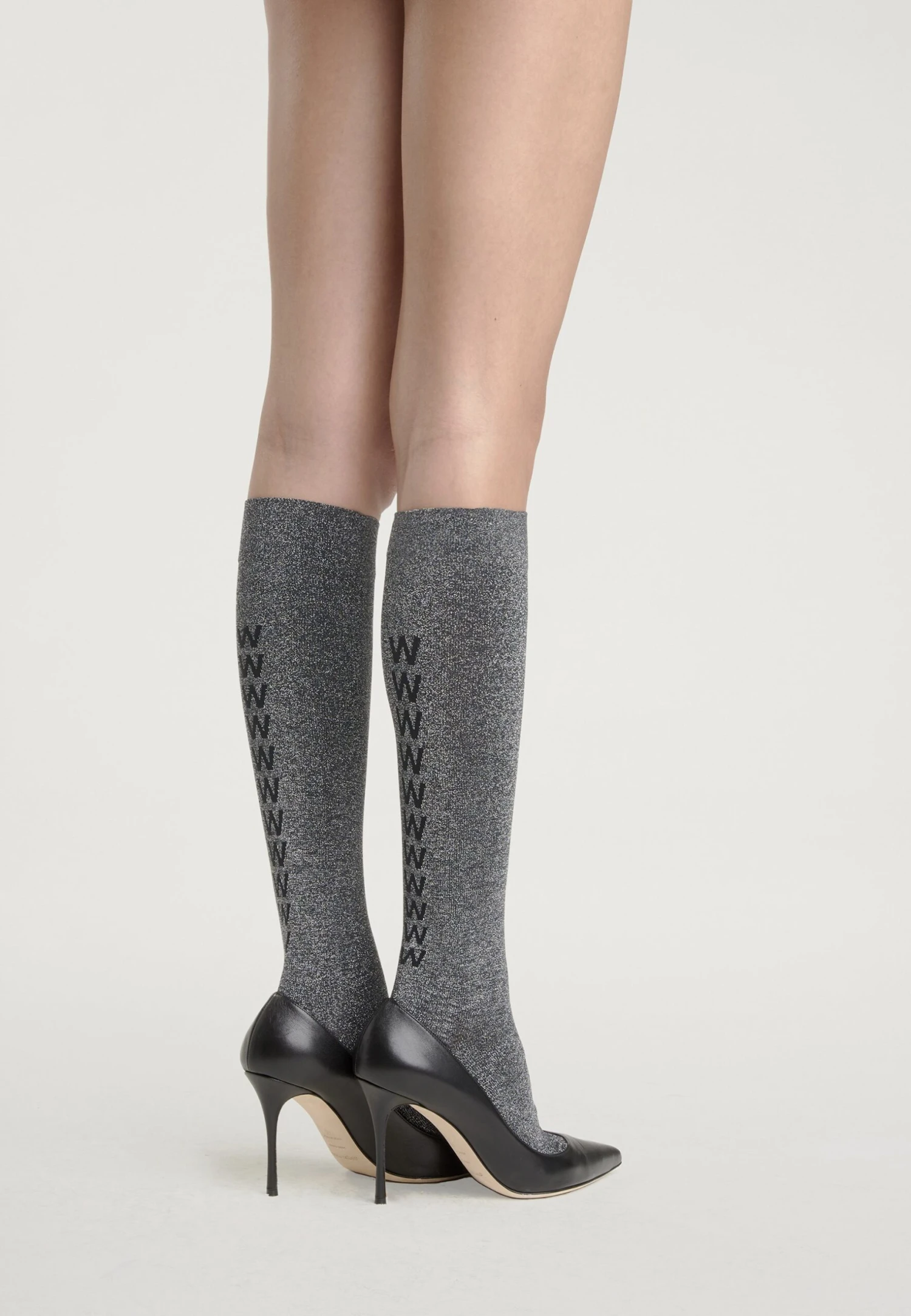 Wolford Metallic Support - Kniekousen - Black/Silver 4 Wolford Metallic Support - Kniekousen - Black/Silver - Afbeelding 2