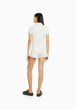 BERSHKA Zip - Jumpsuit - Beige -Winkel Voor Damesmode bedde1c7a2c647b8a27ec9e30a51bee6