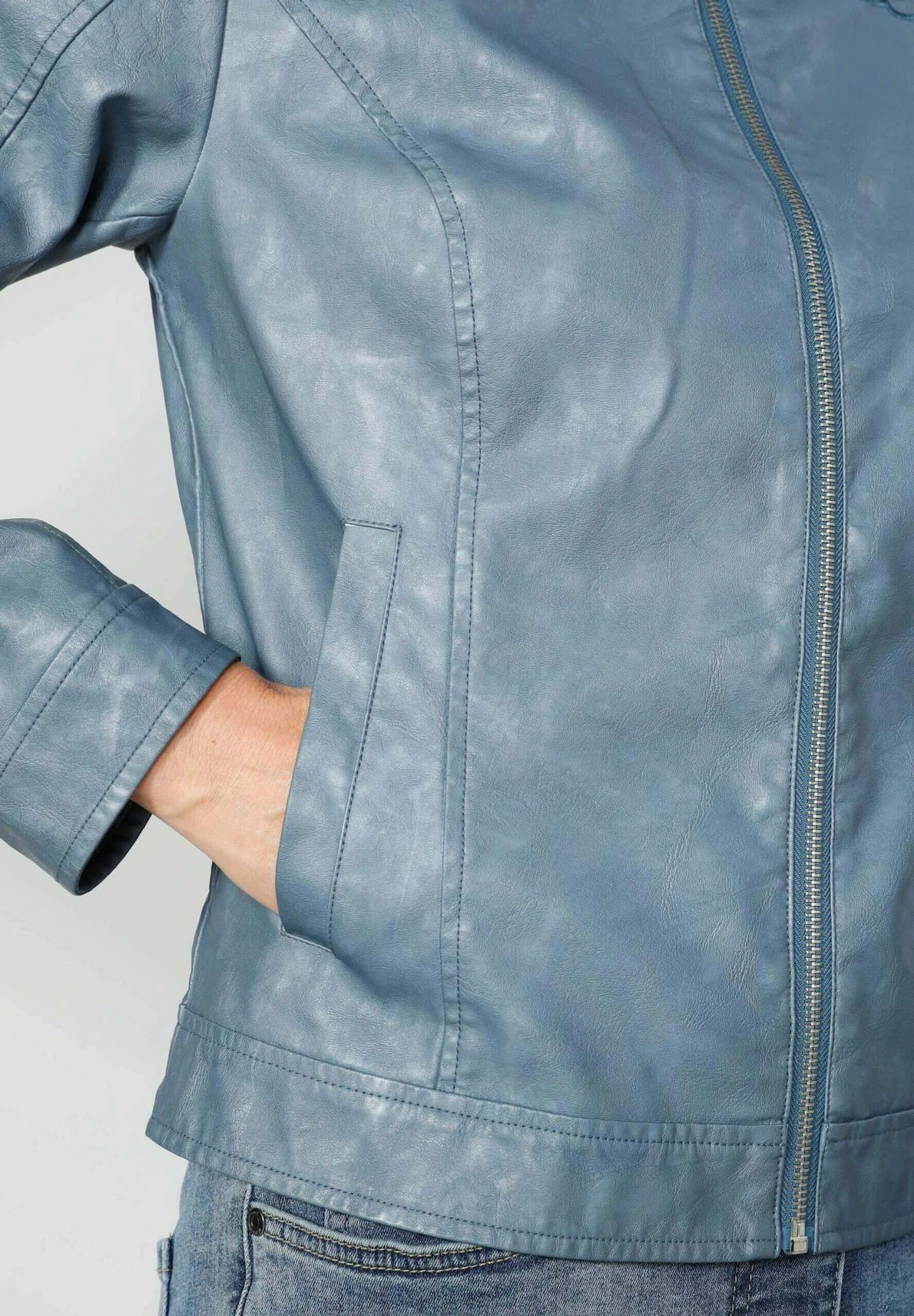 Leren Jas - Blau 8 Leren Jas - Blau - Afbeelding 6