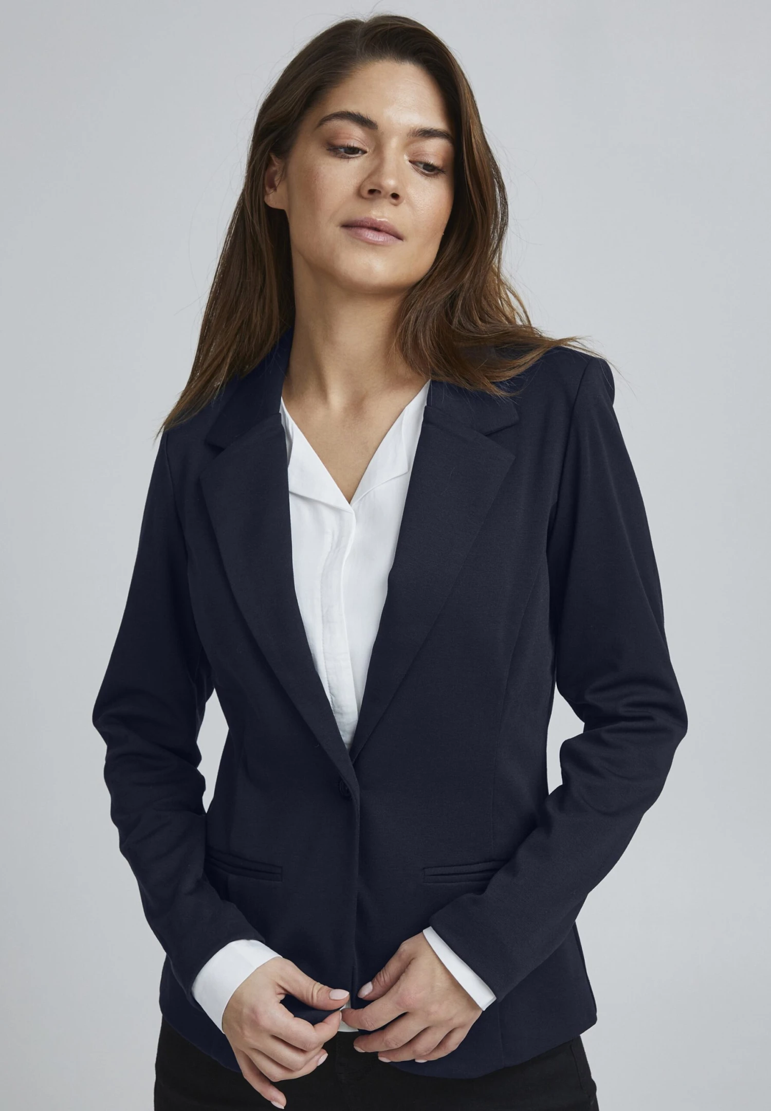 Fransa Blazer - Noos Dark Peacoat 3 Fransa Blazer - Noos Dark Peacoat