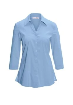 GOLDNER Stretchbequeme - Overhemdblouse - Bleu -Winkel Voor Damesmode c6f52d62600548829ca7fd146ec5f30e