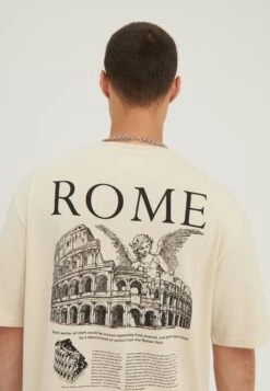 YOURTURN Rome Tee Unisex - T-Shirt Print - Mottled Light Brown -Winkel Voor Damesmode c774f4903f4a4a26b535e119279a3abe