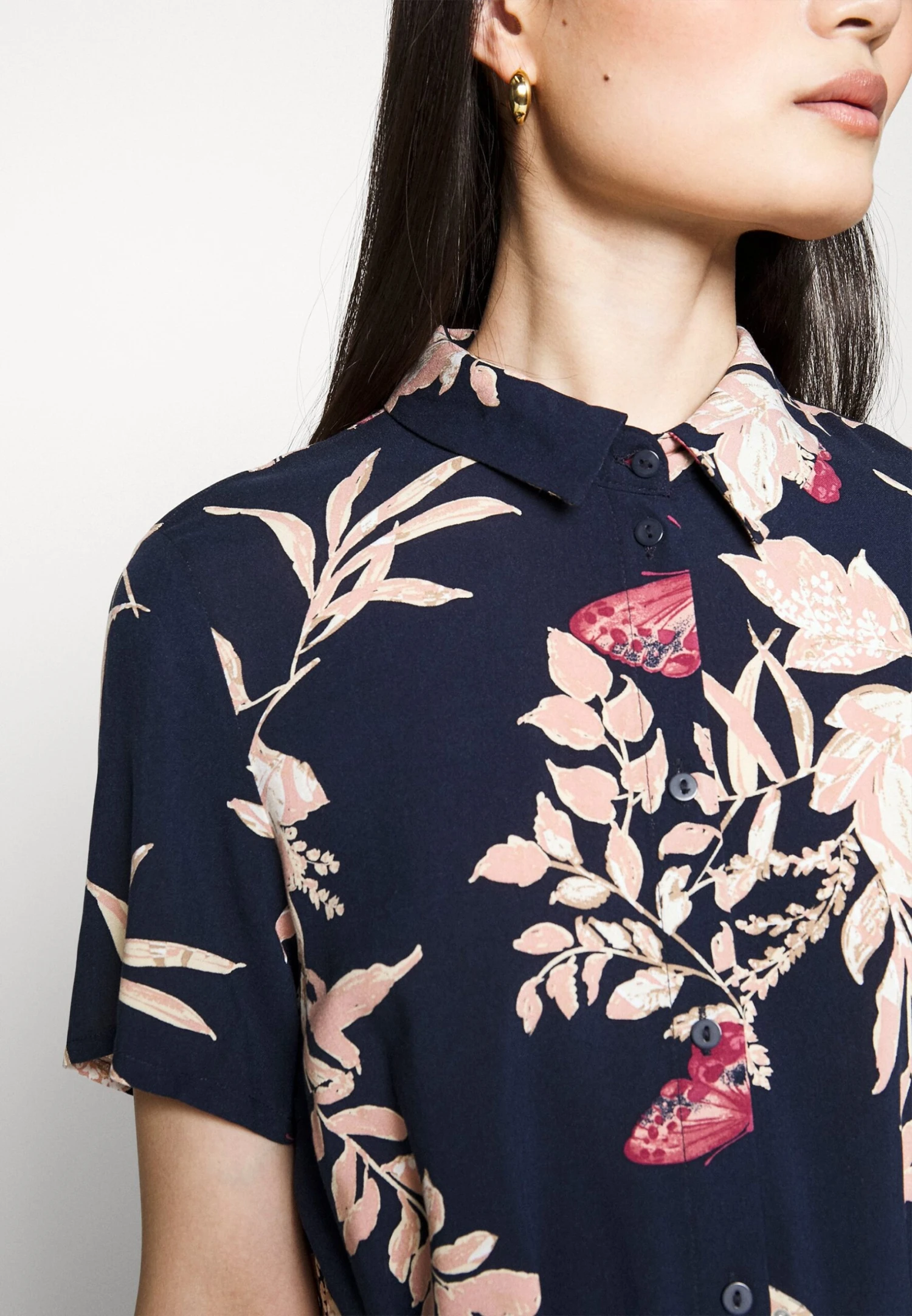 Vero Moda Petite Vmeasy Shirt Dress - Blousejurk - Night Sky 8 Vero Moda Petite Vmeasy Shirt Dress - Blousejurk - Night Sky - Afbeelding 6