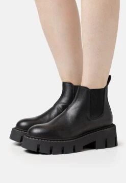 COPENHAGEN Cph135 - Enkellaarsjes Met Plateauzool - Black