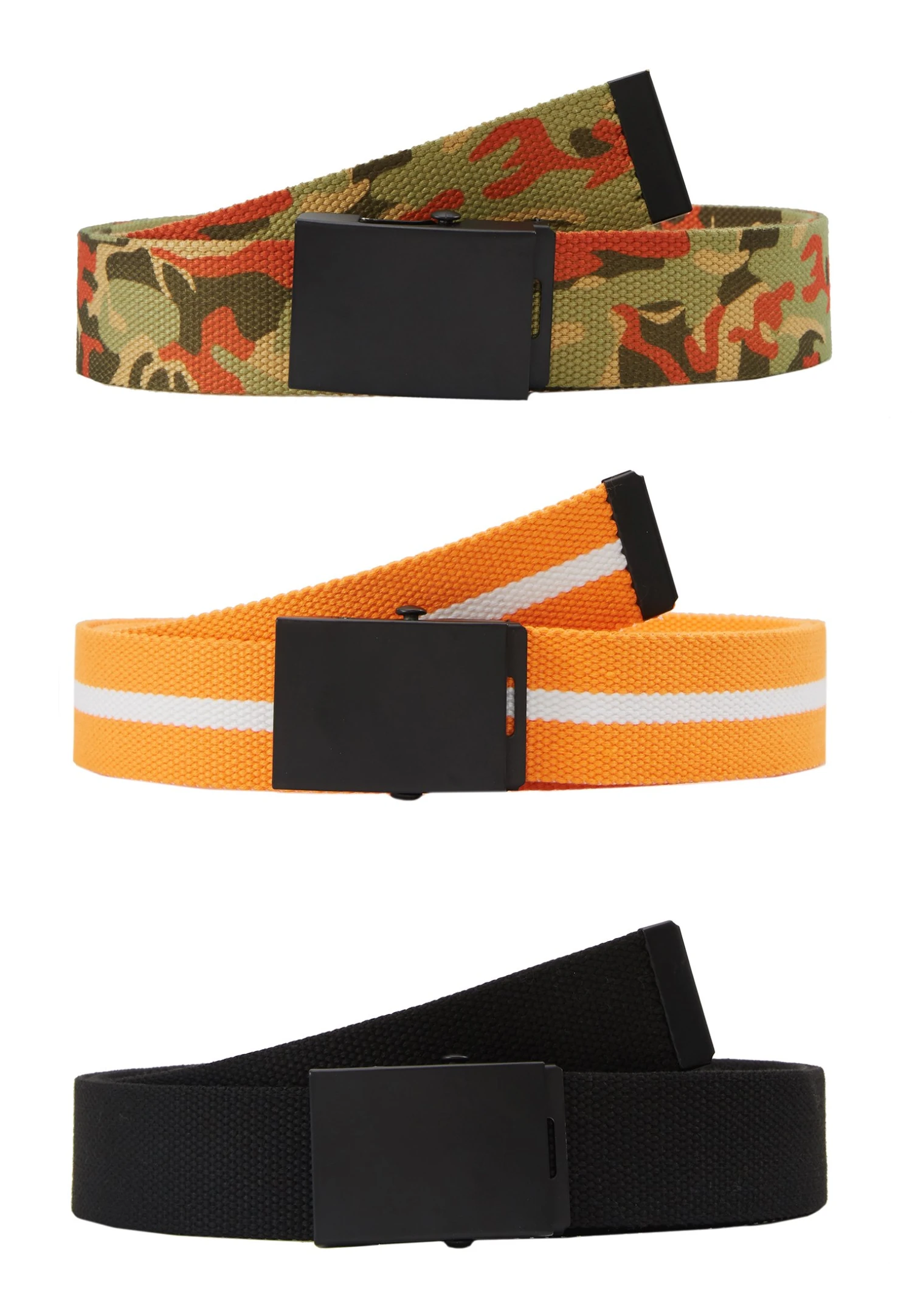 URBAN CLASSICS Trio 3 Pack - Riem - Black/Orange/White 8 URBAN CLASSICS Trio 3 Pack - Riem - Black/Orange/White - Afbeelding 6
