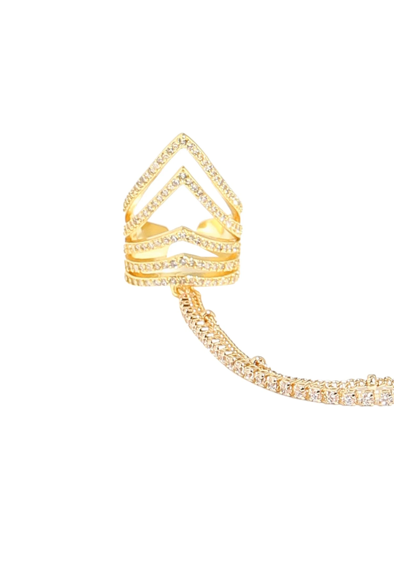 Finger Khole - Ring - Gold Coloured 8 Finger Khole - Ring - Gold Coloured - Afbeelding 6