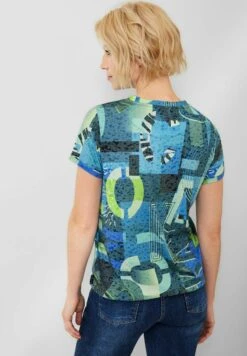 Cecil Mit Alloverprint - T-Shirt Print - Blau -Winkel Voor Damesmode ce0e080b9ec24e8fb57dba1a7d47f68c