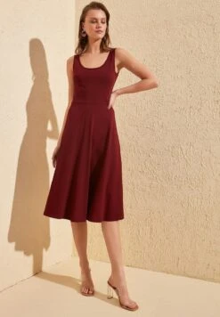 Trendyol Jerseyjurk - Burgundy -Winkel Voor Damesmode d260db61372f4ea9a2d75058d853fd18