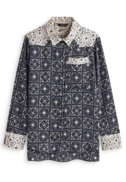 Next Western Style Long Sleeve Petite - Overhemdblouse - Black Geo Print -Winkel Voor Damesmode d553155e1e7a43d69c322cb2f2ae184a