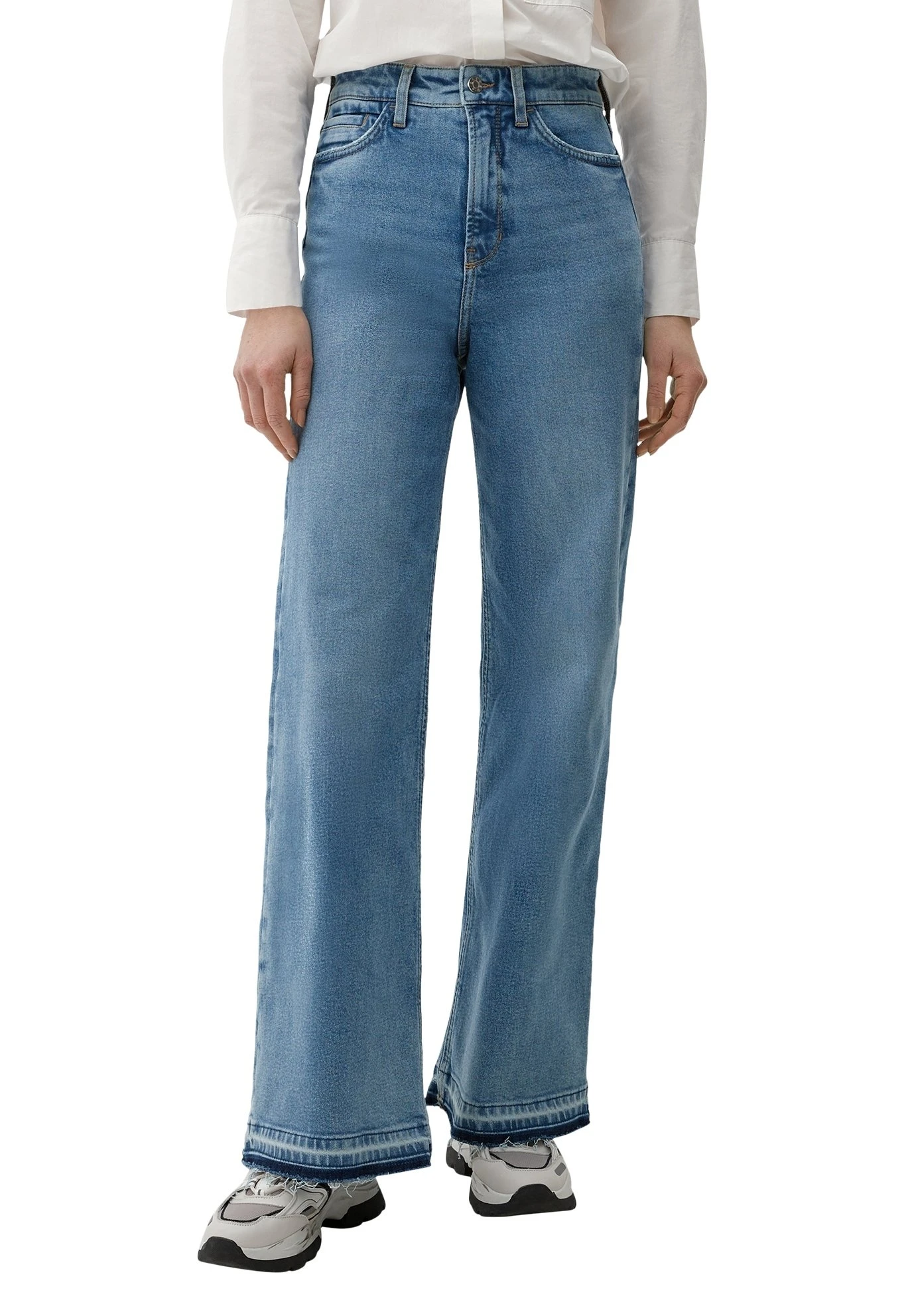 S.Oliver Met Gerafelde Zoom - Flared Jeans - Himmelblau 6 S.Oliver Met Gerafelde Zoom - Flared Jeans - Himmelblau - Afbeelding 4