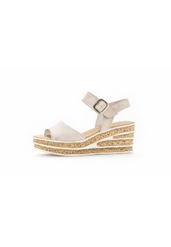 Gabor Sandalen Met Plateauzool - Beige