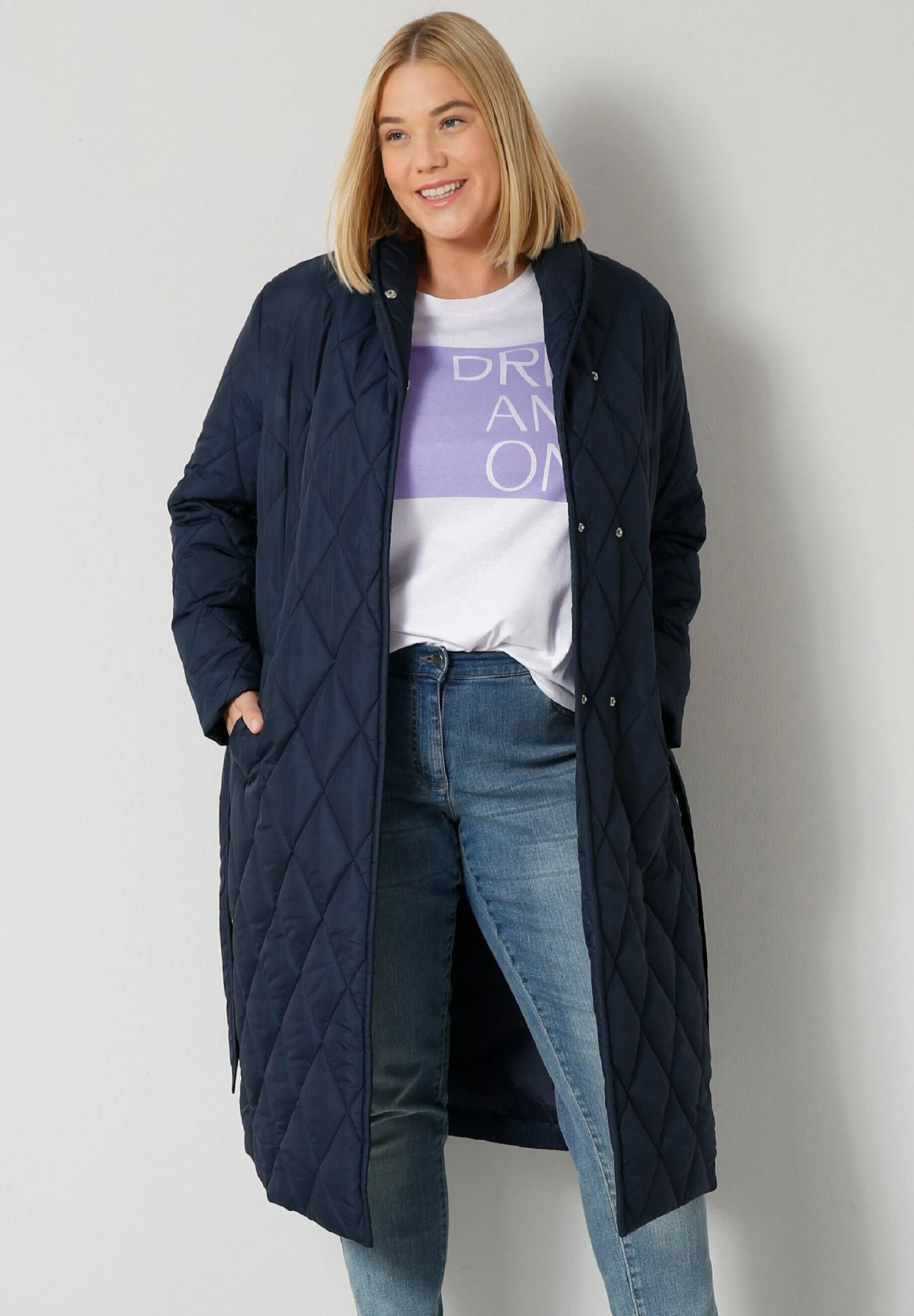 Sara Lindholm - Winterjas - Marineblau 3 Sara Lindholm - Winterjas - Marineblau