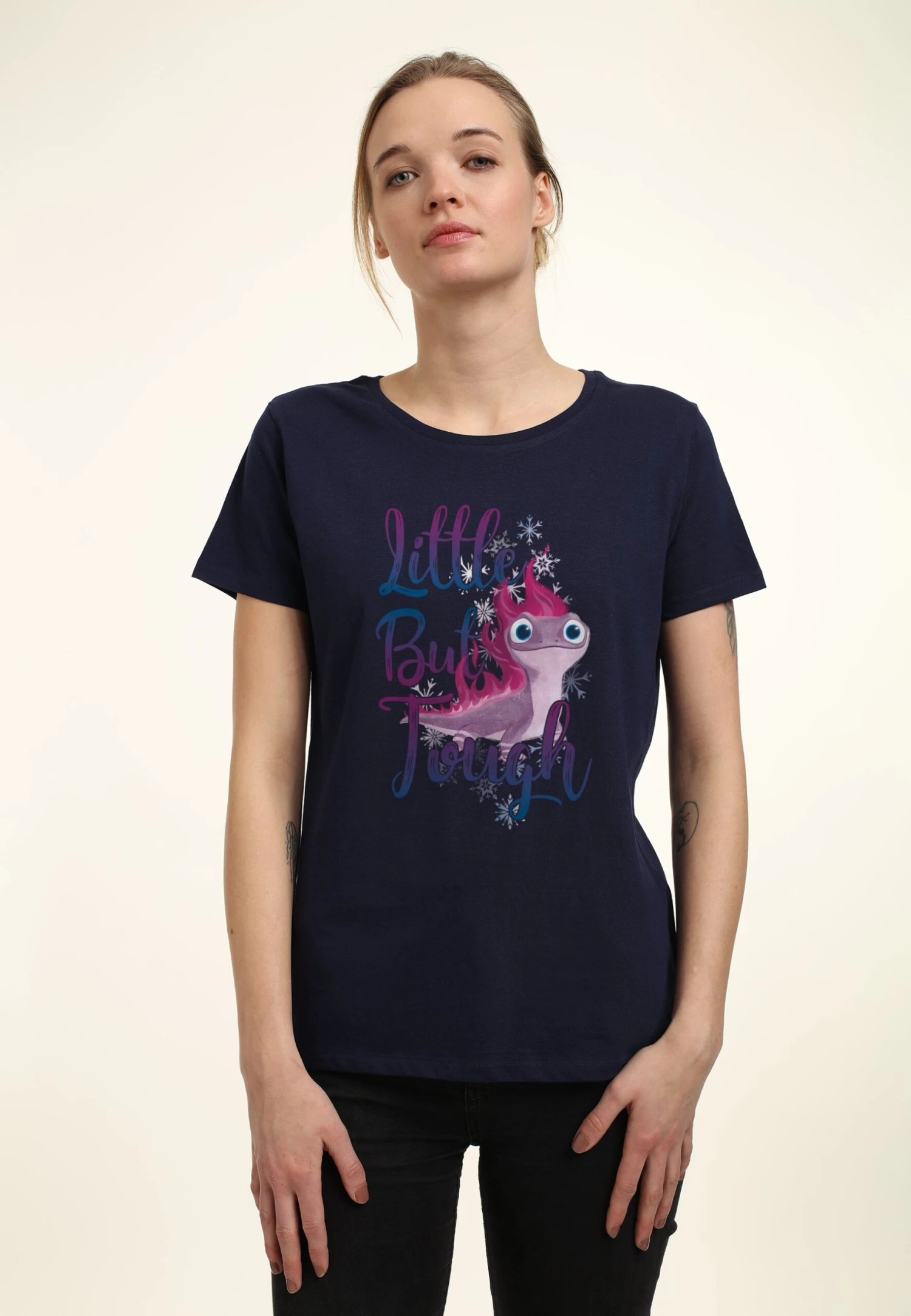 Disney Frozen 2 Little But Tough - T-Shirt Print - Navy Blue 5 Disney Frozen 2 Little But Tough - T-Shirt Print - Navy Blue - Afbeelding 3
