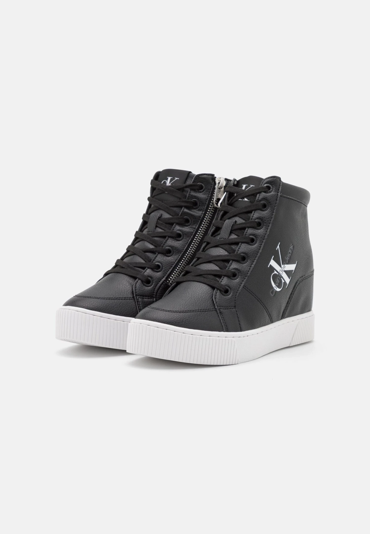 Calvin Klein Jeans Hidden Wedge Cupsole Laceup - Sneakers Hoog - Black/Silver 5 Calvin Klein Jeans Hidden Wedge Cupsole Laceup - Sneakers Hoog - Black/Silver - Afbeelding 3