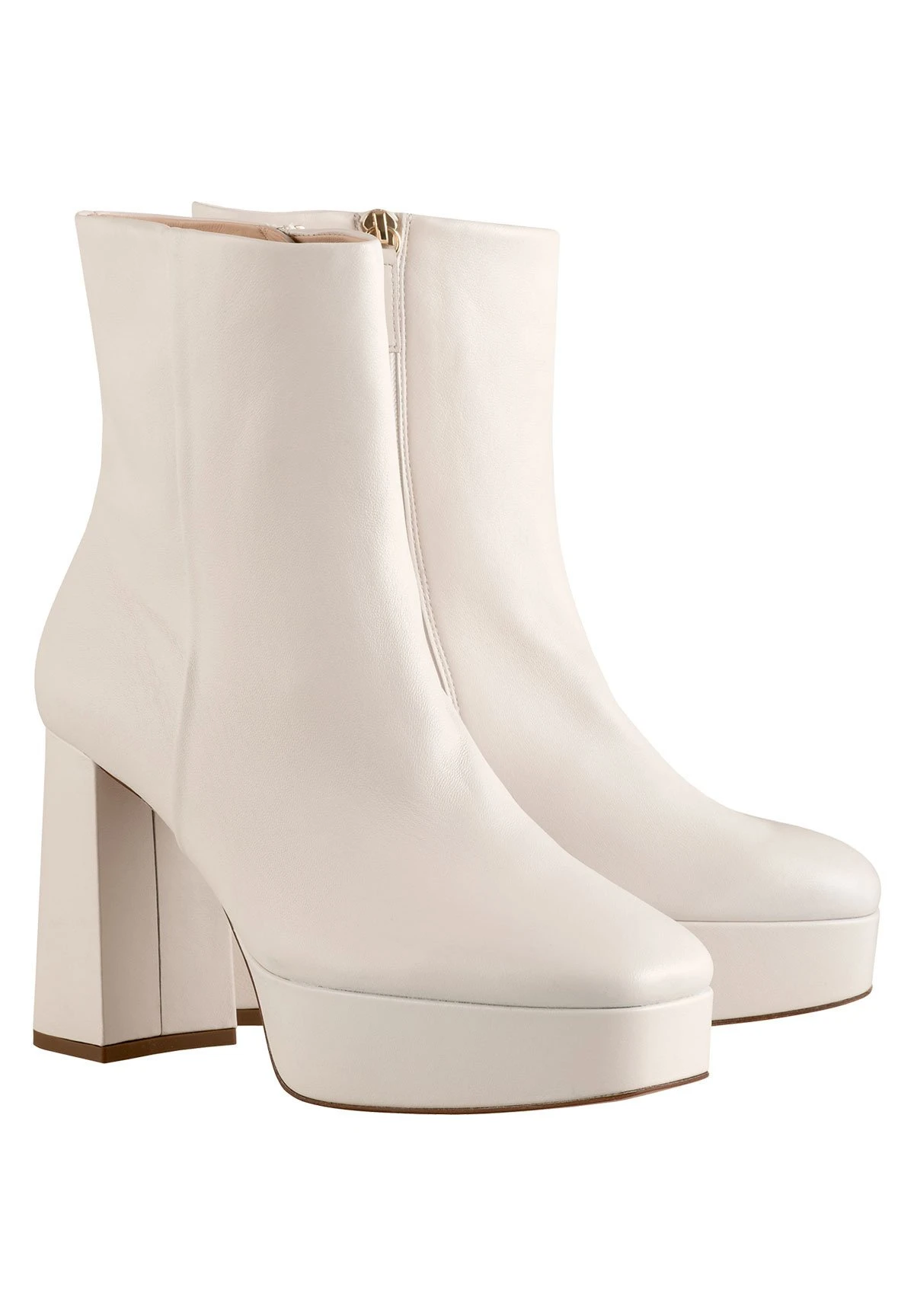 HÖGL Nora - Enkellaarsjes Met Hoge Hak - Creme 4 HÖGL Nora - Enkellaarsjes Met Hoge Hak - Creme - Afbeelding 2