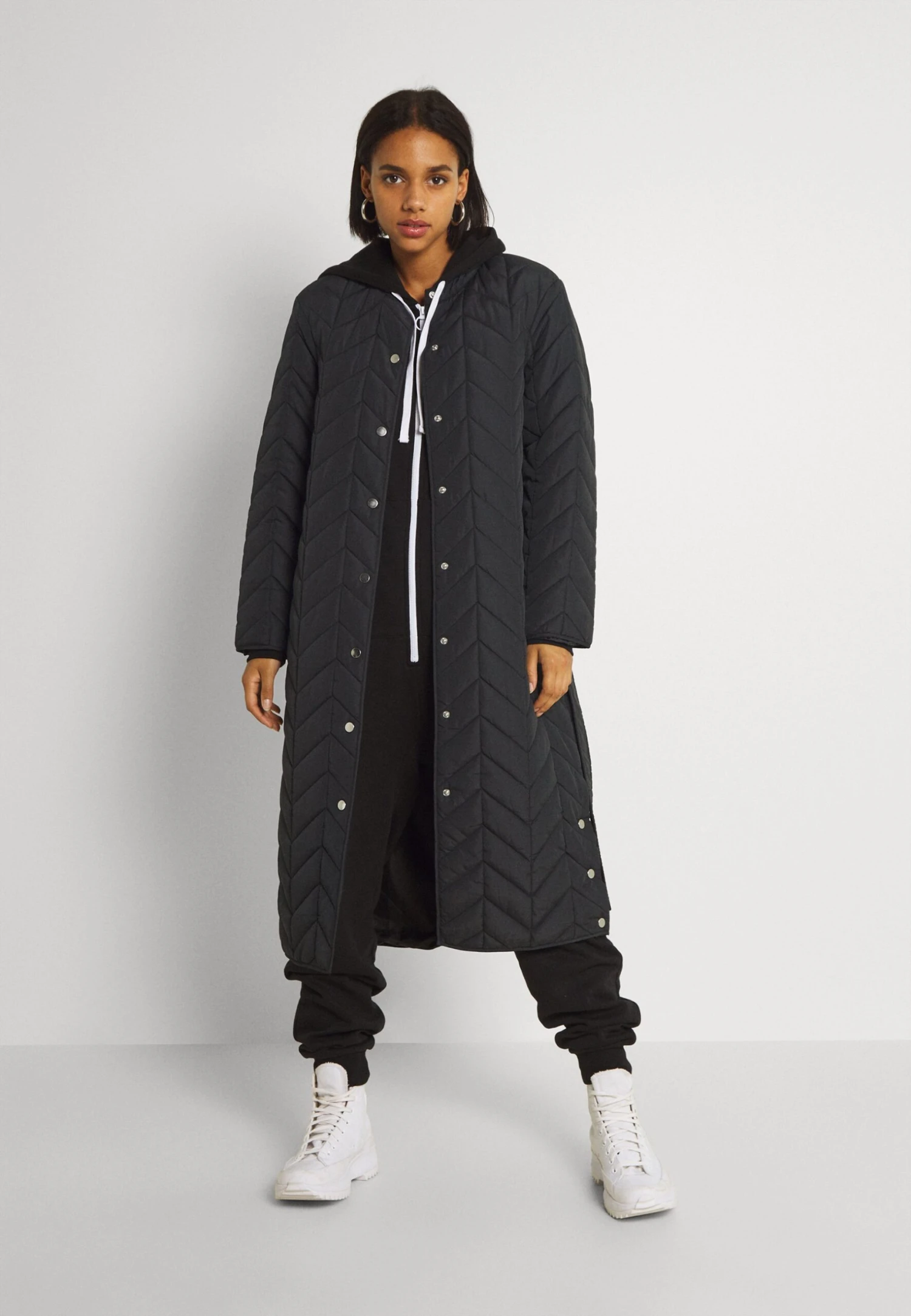 Pieces Pcfawn Long Quilted- Winterjas - Black 4 Pieces Pcfawn Long Quilted- Winterjas - Black - Afbeelding 2