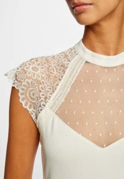 MORGAN Short-Sleeved - Blouse - White Denim -Winkel Voor Damesmode e4337b8724a342cc91244cbd8ae717e1
