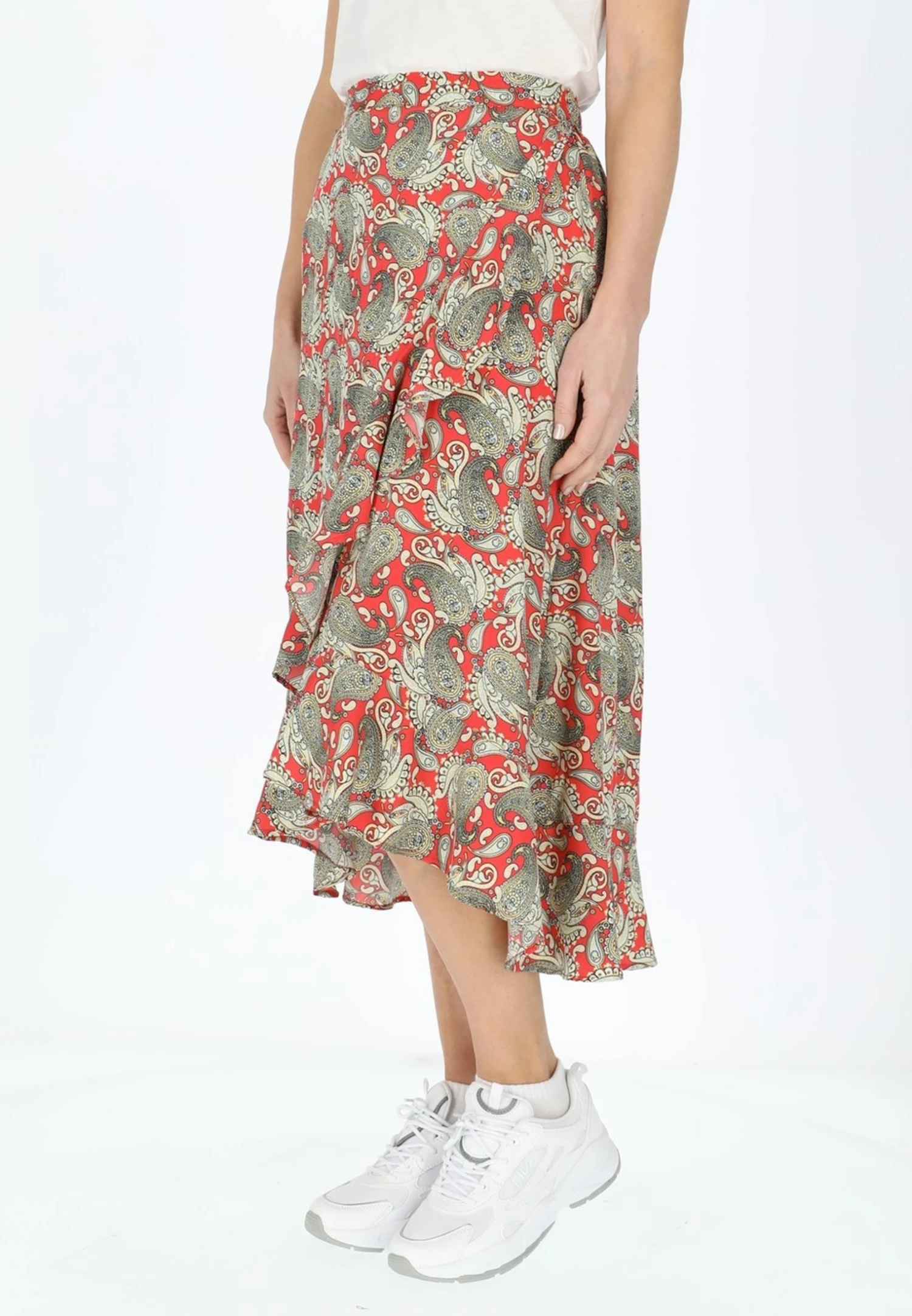 Sankt ClaudW - A-Lijn Rok - Paisley Raspberry 5 Sankt ClaudW - A-Lijn Rok - Paisley Raspberry - Afbeelding 3