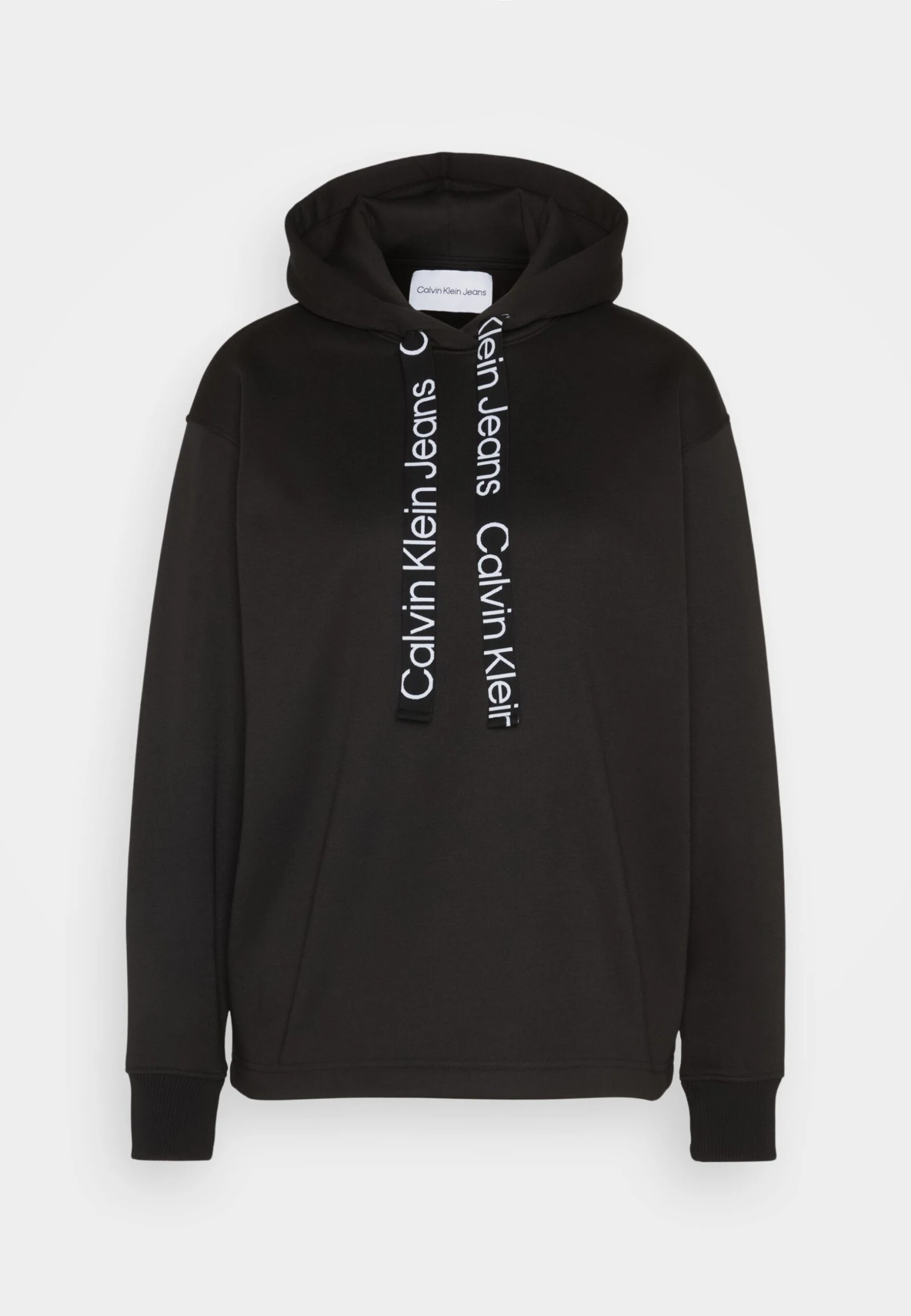 Calvin Klein Jeans Logo Drawcord Hoodie - Sweater - Black/Bright White 7 Calvin Klein Jeans Logo Drawcord Hoodie - Sweater - Black/Bright White - Afbeelding 5