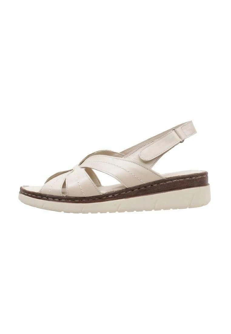 Telendos - Sandalen Met Plateauzool - Beige 3 Telendos - Sandalen Met Plateauzool - Beige