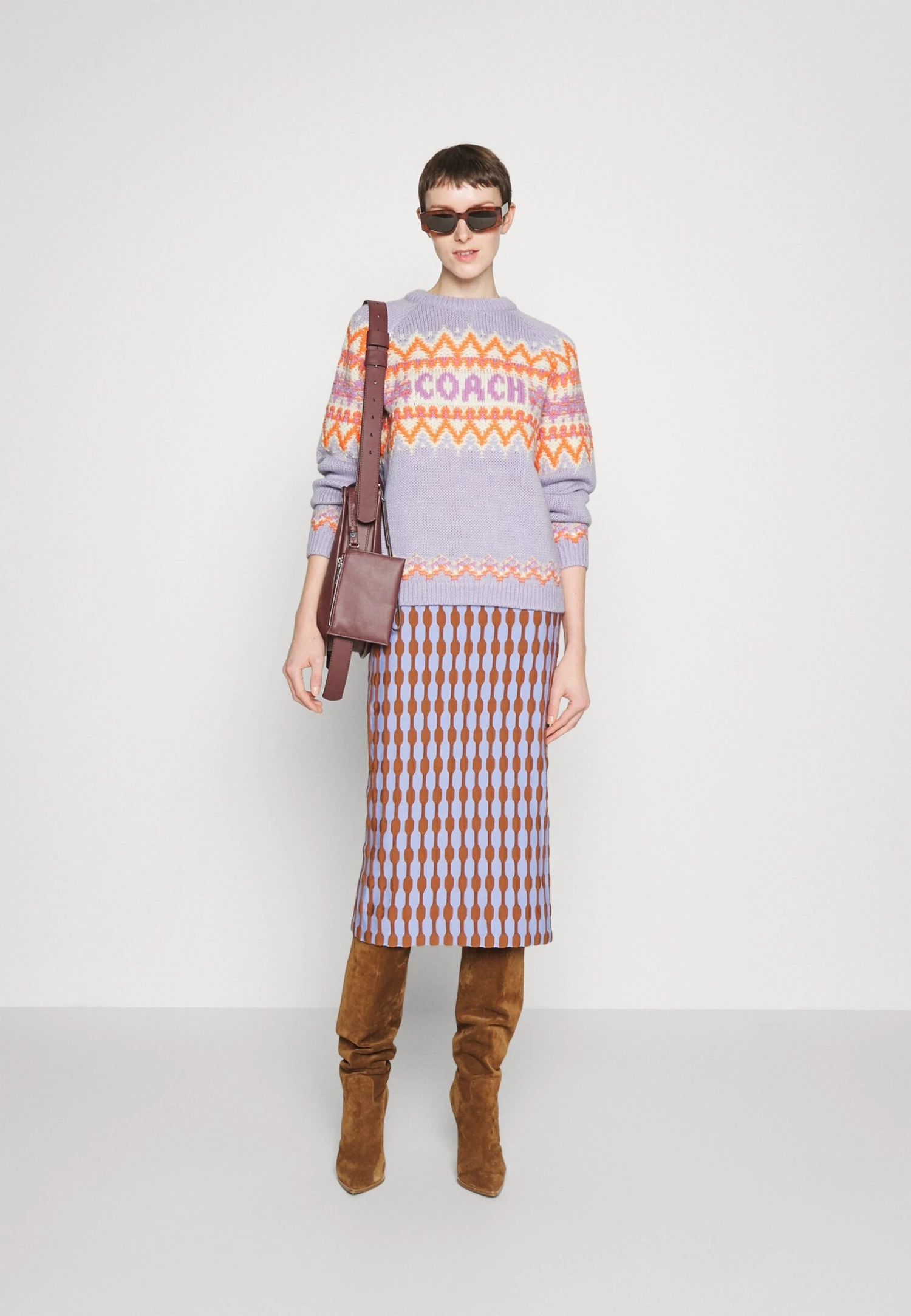 Fairisle Coach Ski- Trui - Lilac 4 Fairisle Coach Ski- Trui - Lilac - Afbeelding 2