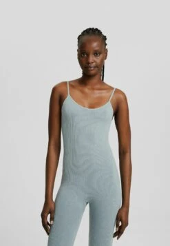 BERSHKA Seamless- Jumpsuit - Blue -Winkel Voor Damesmode e7b98d0819414d789548ca4613baeb97