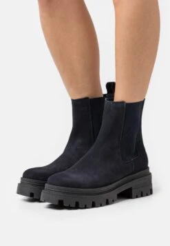 Tamaris Enkellaarsjes Met Plateauzool - Navy