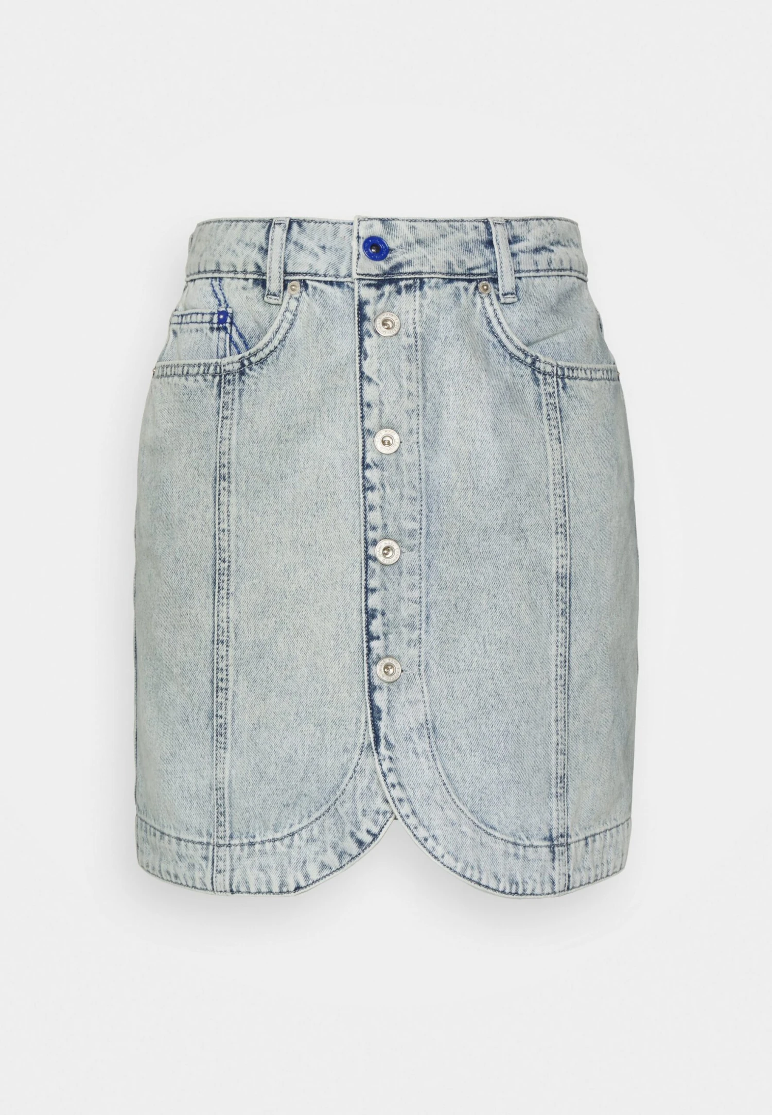 Karl Lagerfeld Jeans Button Denim - Minirok - Light Blue 8 Karl Lagerfeld Jeans Button Denim - Minirok - Light Blue - Afbeelding 6