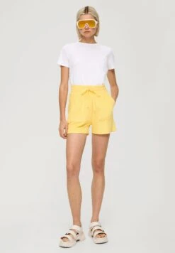 QS By S.Oliver Van Frotté Met Elastische Band - Shorts - Zitrone -Winkel Voor Damesmode e8fa7591ded2465fb08d5ffccb3f9384