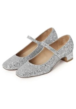 Dora - Bruidsschoenen - Silver Glitter -Winkel Voor Damesmode e96cde75c1424a0681bdeb1949f6db70