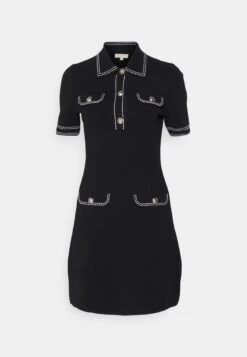 MICHAEL Michael Kors Eco Pop Button - Gebreide Jurk - Black -Winkel Voor Damesmode e9b31a4438b74cf6a63e80a25af9b61b
