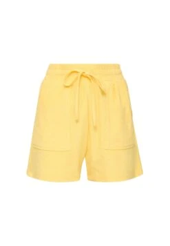 QS By S.Oliver Van Frotté Met Elastische Band - Shorts - Zitrone -Winkel Voor Damesmode ead25efbc6fa4c4a874c66c21a456e1a
