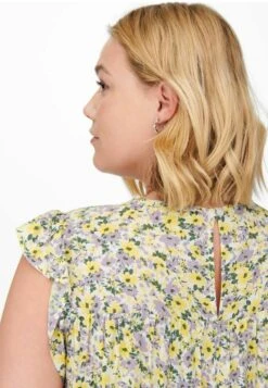 ONLY CARMAKOMA Curvy Rüschenärmel - Jurk - Cloud Dancer -Winkel Voor Damesmode ec2126cd51734fcdbcf65935f37375da