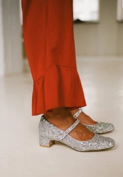 Dora - Bruidsschoenen - Silver Glitter
