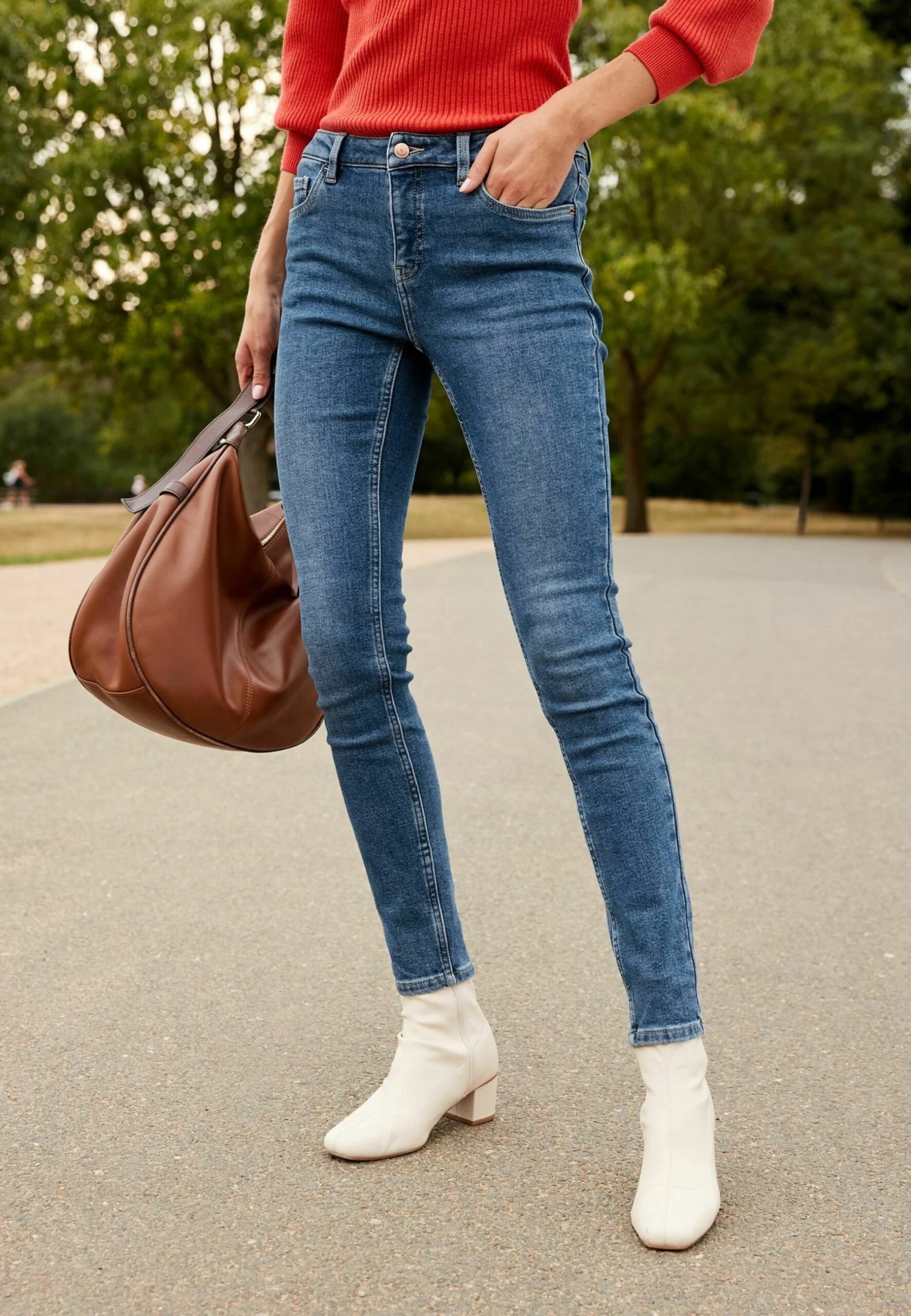 Next Cosy Feel Standard - Jeans Skinny Fit - Mid Blue 4 Next Cosy Feel Standard - Jeans Skinny Fit - Mid Blue - Afbeelding 2