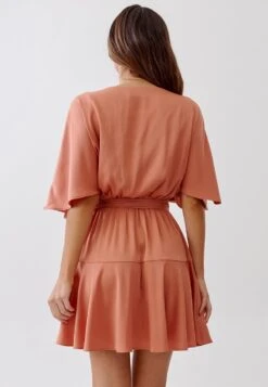 Tussah Edna- Jurk - Burnt Orange -Winkel Voor Damesmode f1a1b93bac2f4b6e9c839699f4efd895