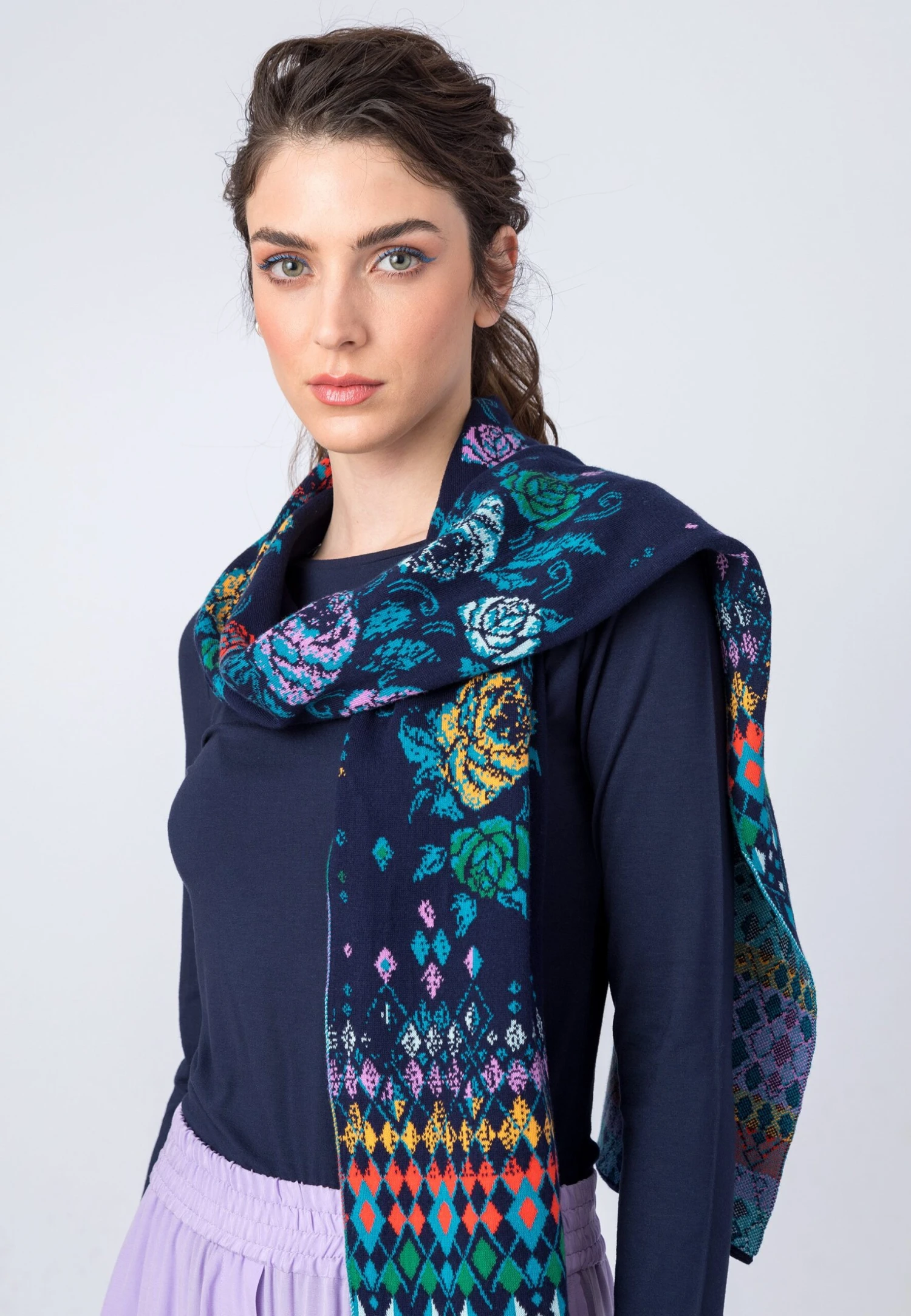 Sjaal - Marine 6 Sjaal - Marine - Afbeelding 4