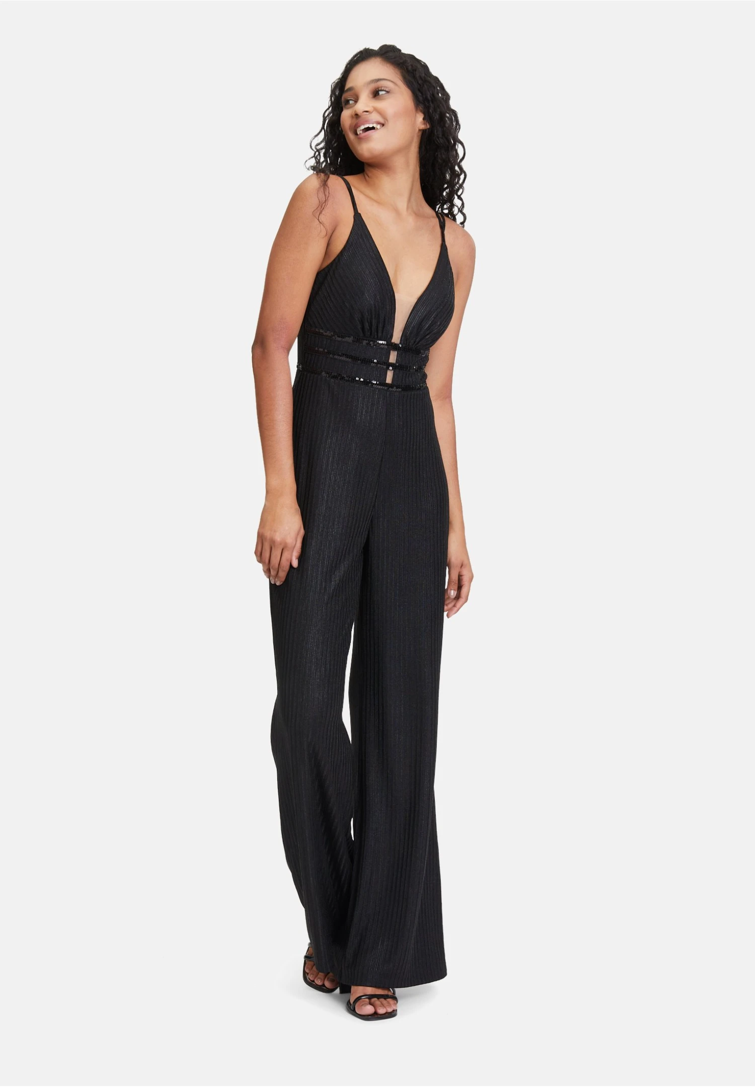 Vera Mont In Glitterlook - Jumpsuit - Zwart Zwart 3 Vera Mont In Glitterlook - Jumpsuit - Zwart Zwart