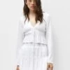 PULL & BEAR With Shirring And Ruffles - A-Lijn Rok - White 1 PULL & BEAR With Shirring And Ruffles - A-Lijn Rok - White -Winkel Voor Damesmode f4eb1e10aed14bf6a4a9a1f83980000a