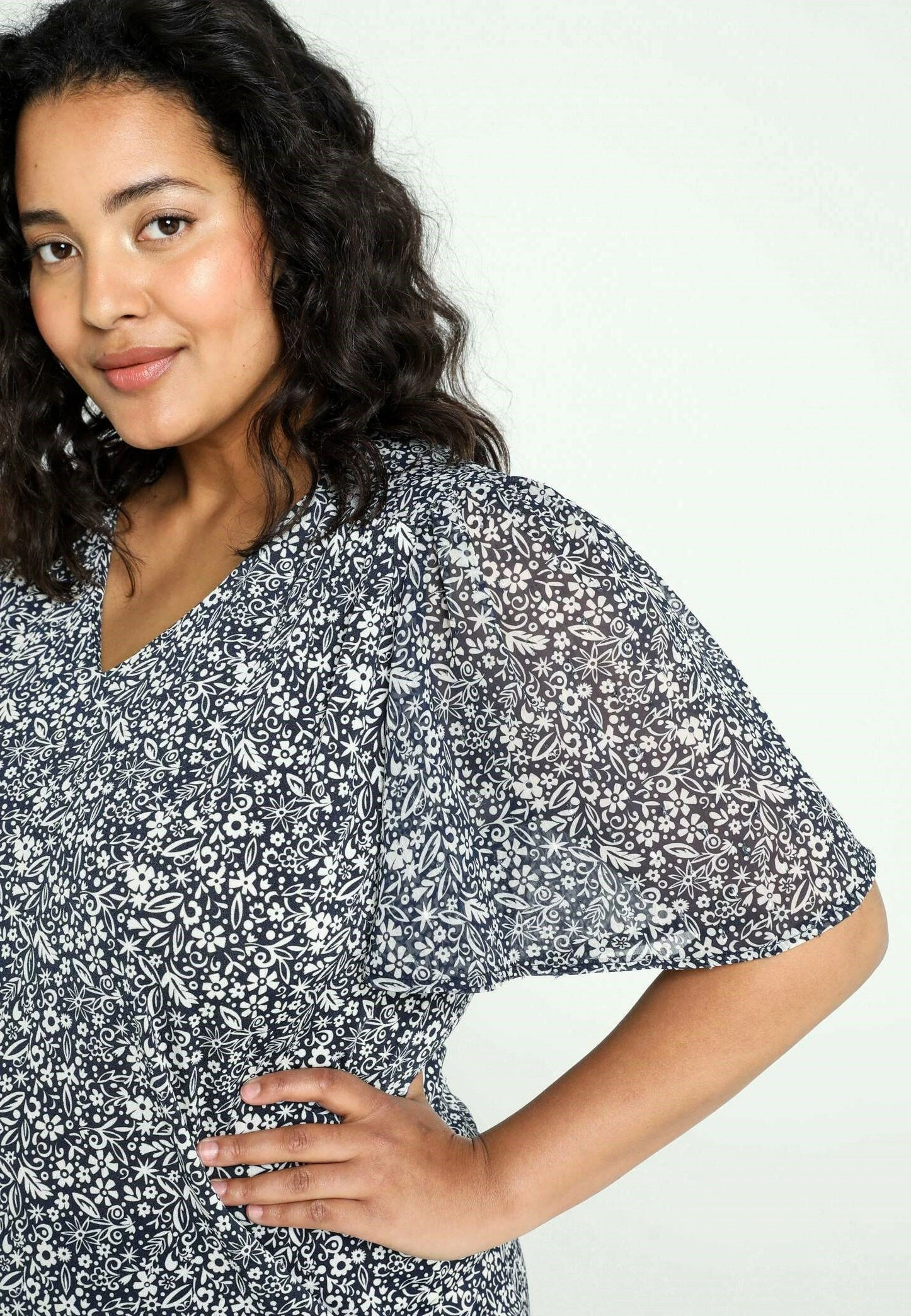 Avec Voile- Blouse - Navy 9 Avec Voile- Blouse - Navy - Afbeelding 7