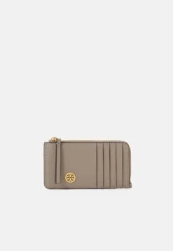 Tory Burch Robinson Top Zip Card Case - Portemonnee - Gray Heron