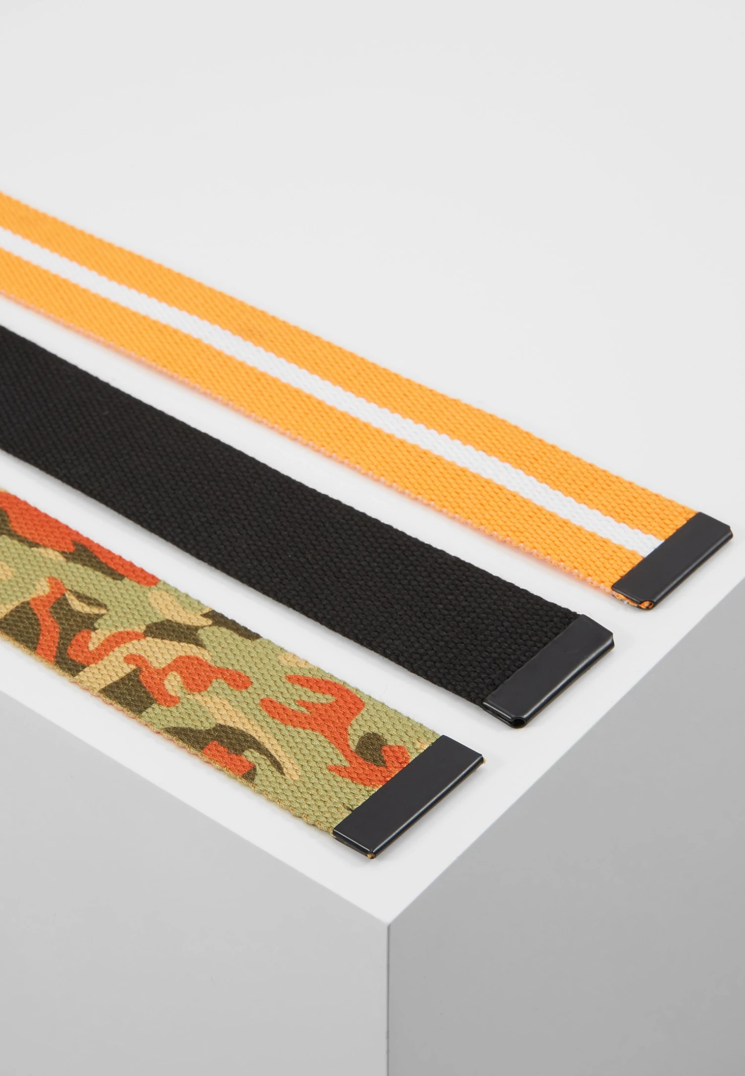 URBAN CLASSICS Trio 3 Pack - Riem - Black/Orange/White 6 URBAN CLASSICS Trio 3 Pack - Riem - Black/Orange/White - Afbeelding 4