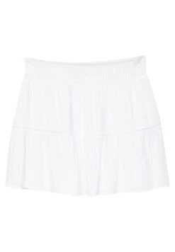 PULL & BEAR With Shirring And Ruffles - A-Lijn Rok - White -Winkel Voor Damesmode fcd7379dc9ea48a08396211380fa39b1