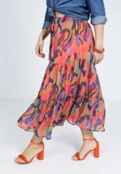 De Style Bohème En Voile Imprimé - Maxirok - Orange 10 De Style Bohème En Voile Imprimé - Maxirok - Orange -Winkel Voor Damesmode fd6ec58c1119483eb4ac1b3e5baaae46
