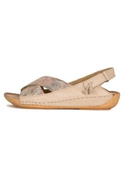 Sandalen Met Sleehak - Beige/Multi
