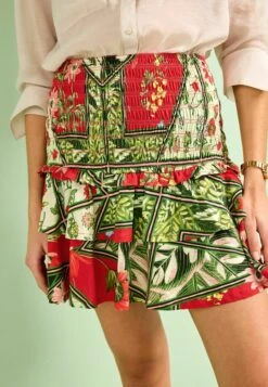 Next Shirred Standard - A-Lijn Rok - Red/Green/Botantical -Winkel Voor Damesmode ffc35c7ae5e645e4b08259df1ab49c5b